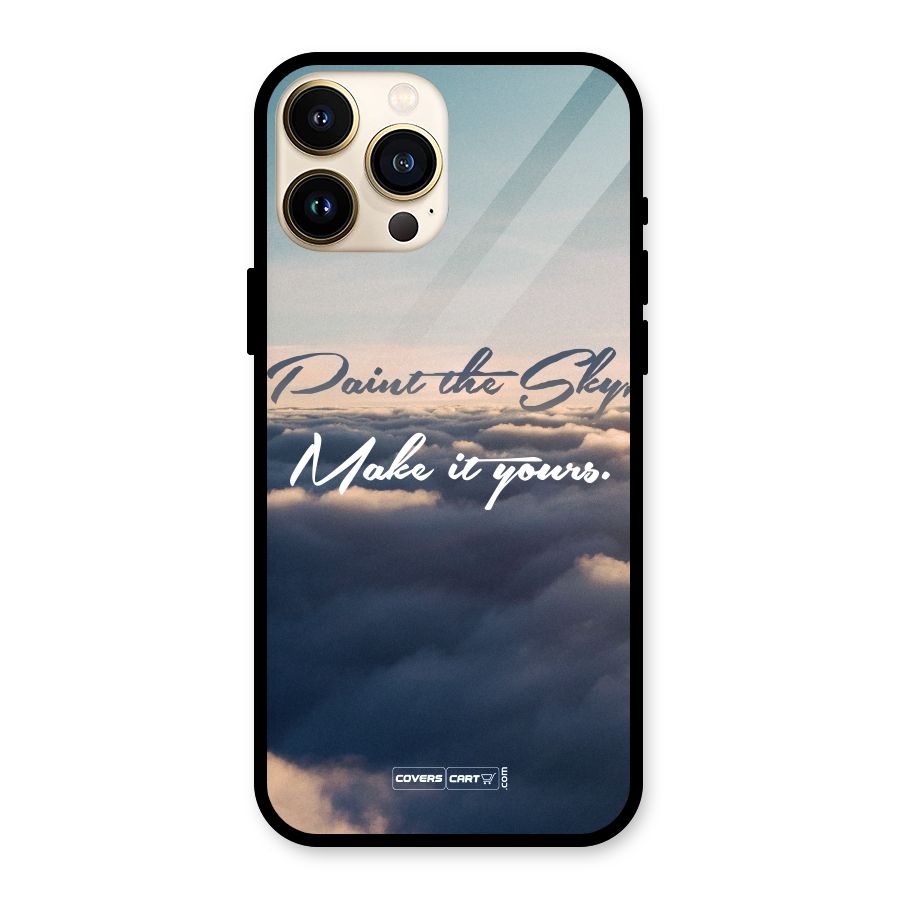 Paint the Sky Glass Back Case for iPhone 13 Pro Max