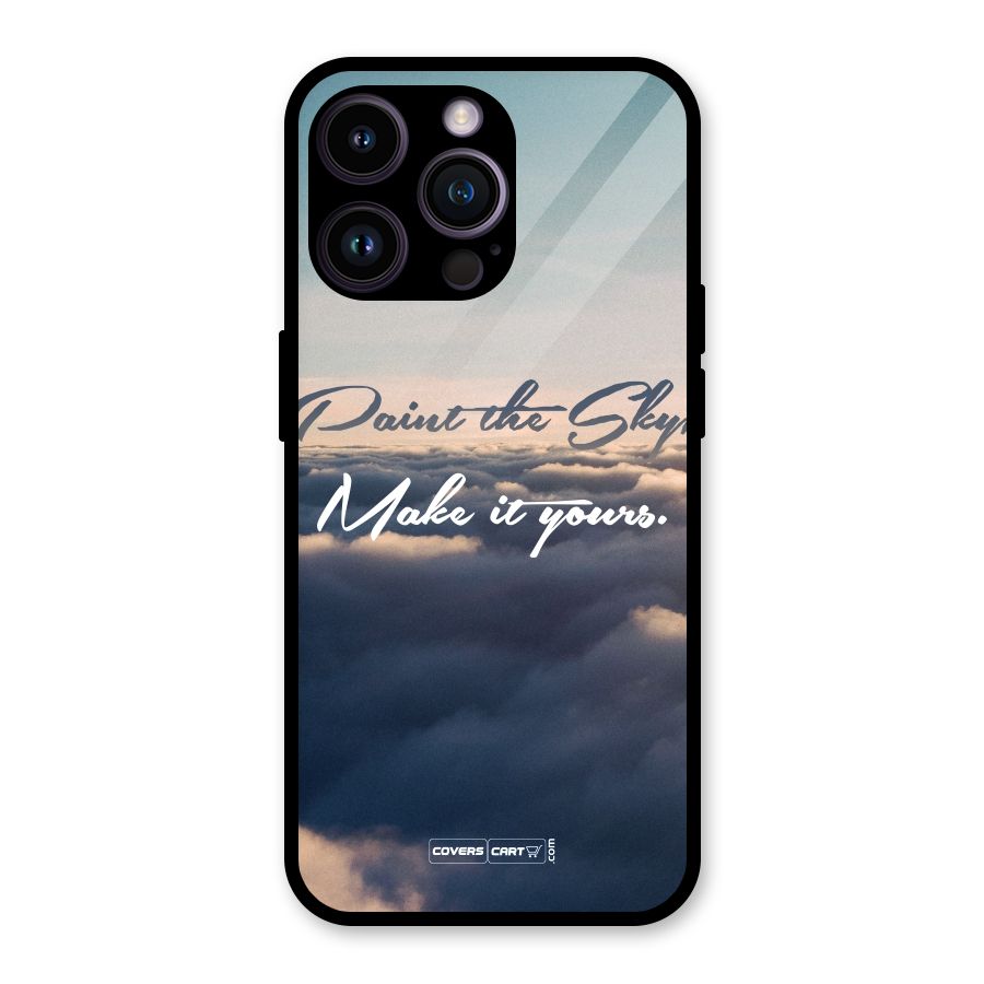 Paint the Sky Glass Back Case for iPhone 14 Pro Max