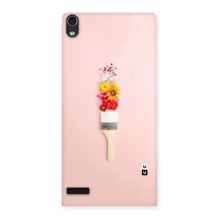 Painted Flowers Back Case for Ascend P6