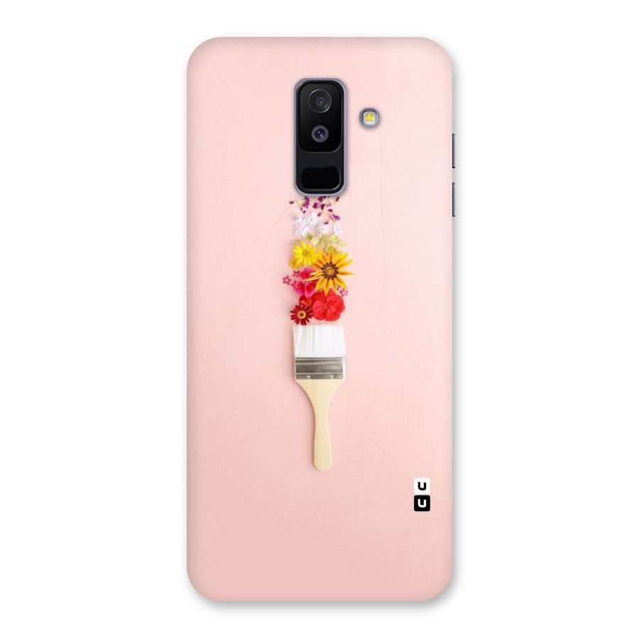 Painted Flowers Back Case for Galaxy A6 Plus