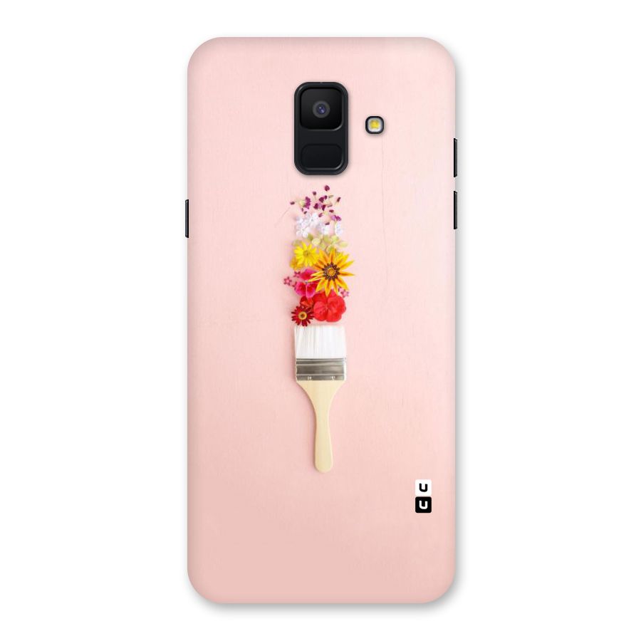 Painted Flowers Back Case for Galaxy A6 (2018)