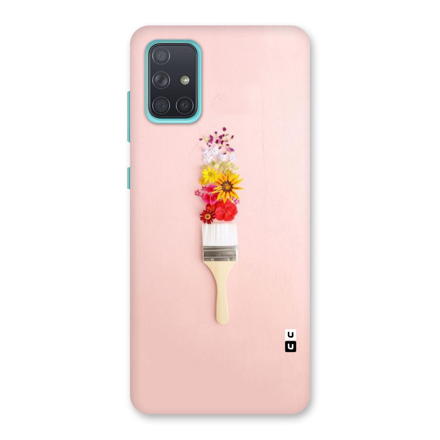 Painted Flowers Back Case for Galaxy A71