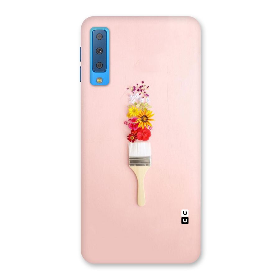 Painted Flowers Back Case for Galaxy A7 (2018)