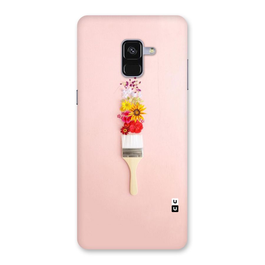 Painted Flowers Back Case for Galaxy A8 Plus
