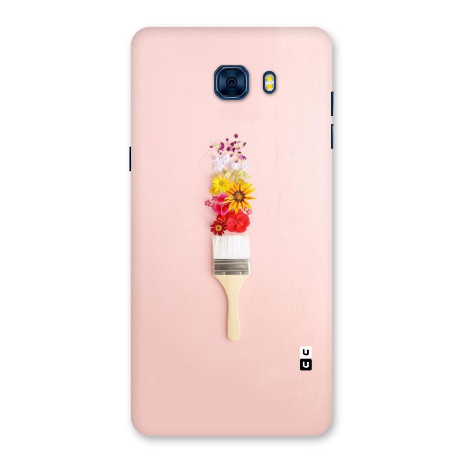 Painted Flowers Back Case for Galaxy C7 Pro