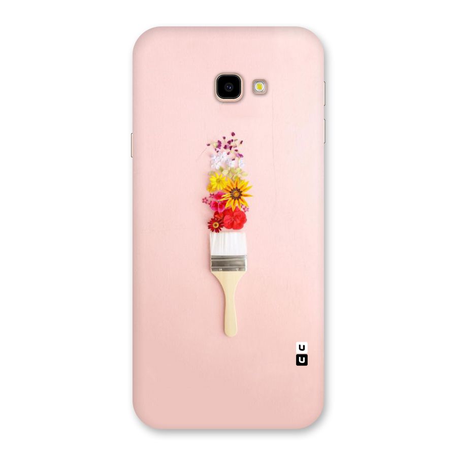 Painted Flowers Back Case for Galaxy J4 Plus