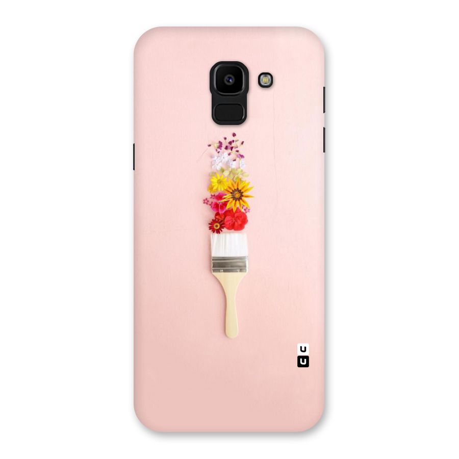 Painted Flowers Back Case for Galaxy J6