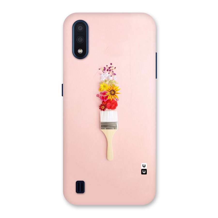 Painted Flowers Back Case for Galaxy M01