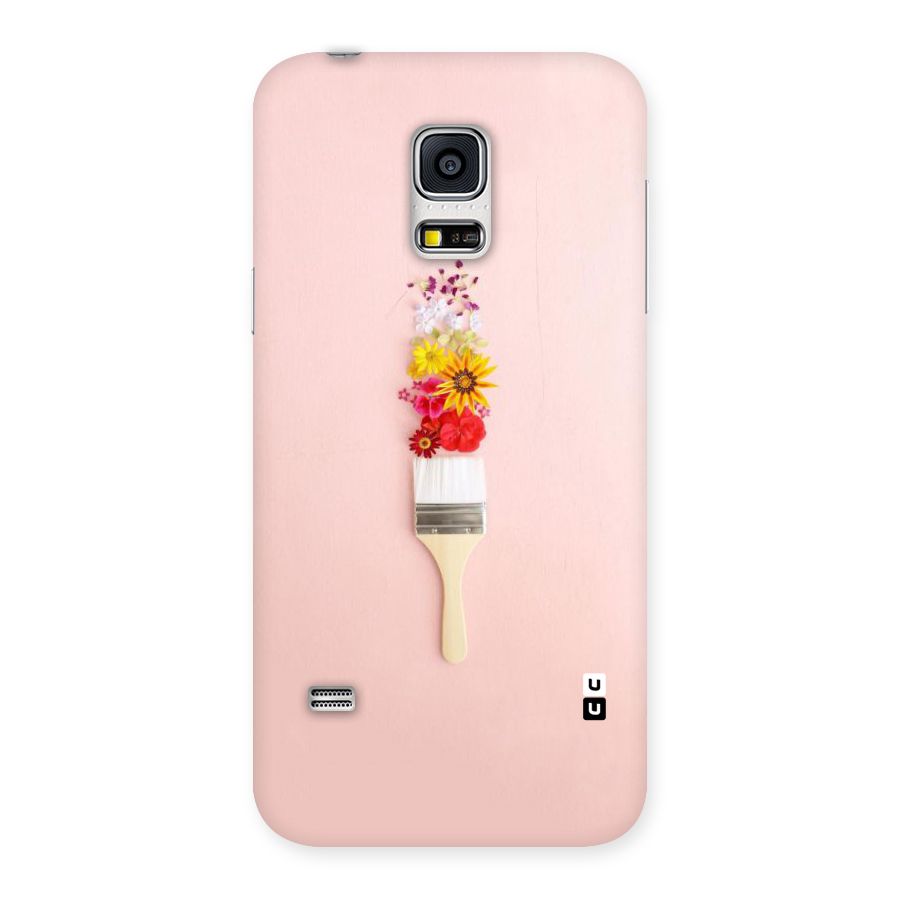 Painted Flowers Back Case for Galaxy S5 Mini