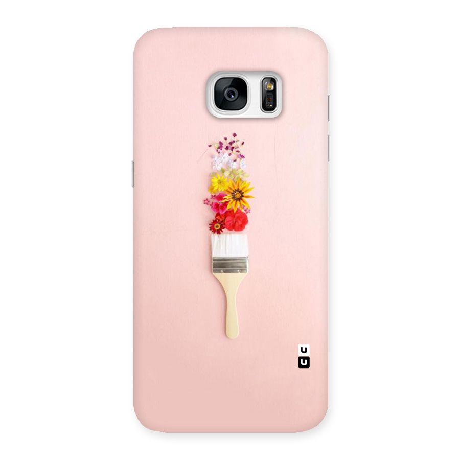 Painted Flowers Back Case for Galaxy S7 Edge