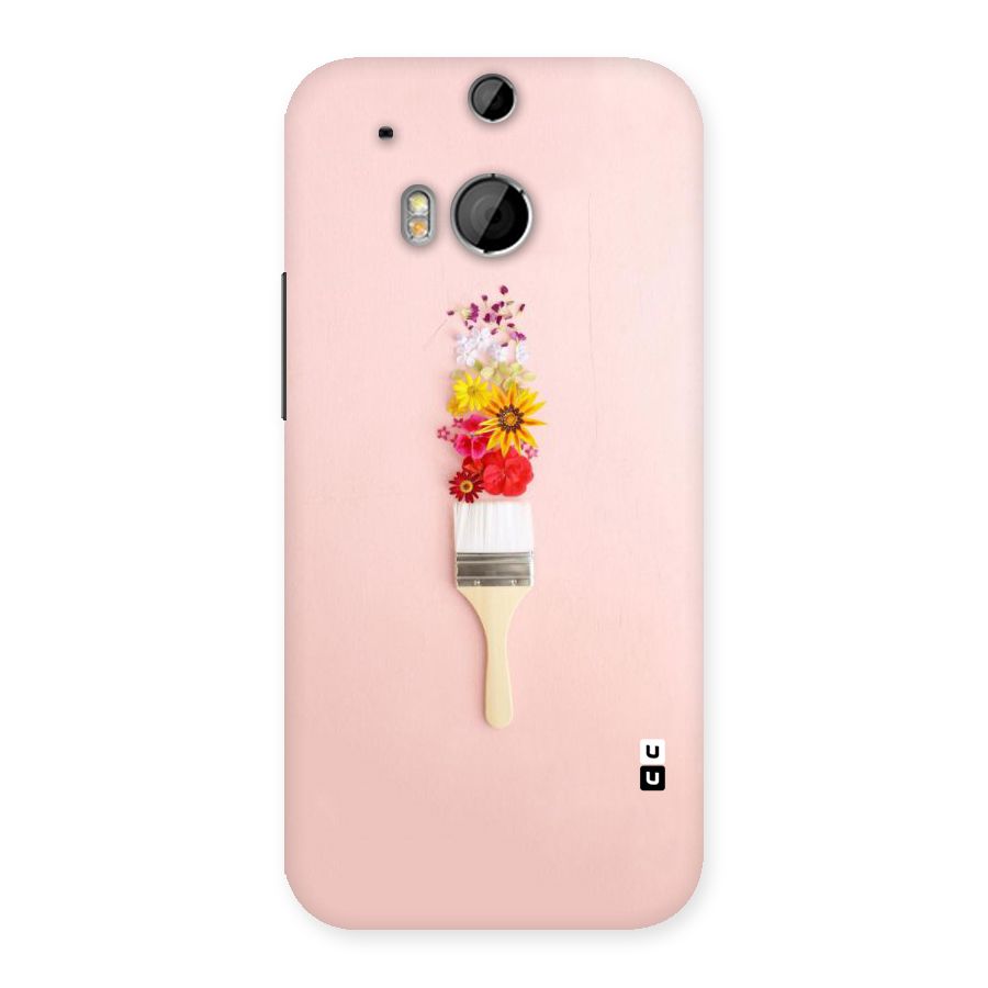 Painted Flowers Back Case for HTC One M8