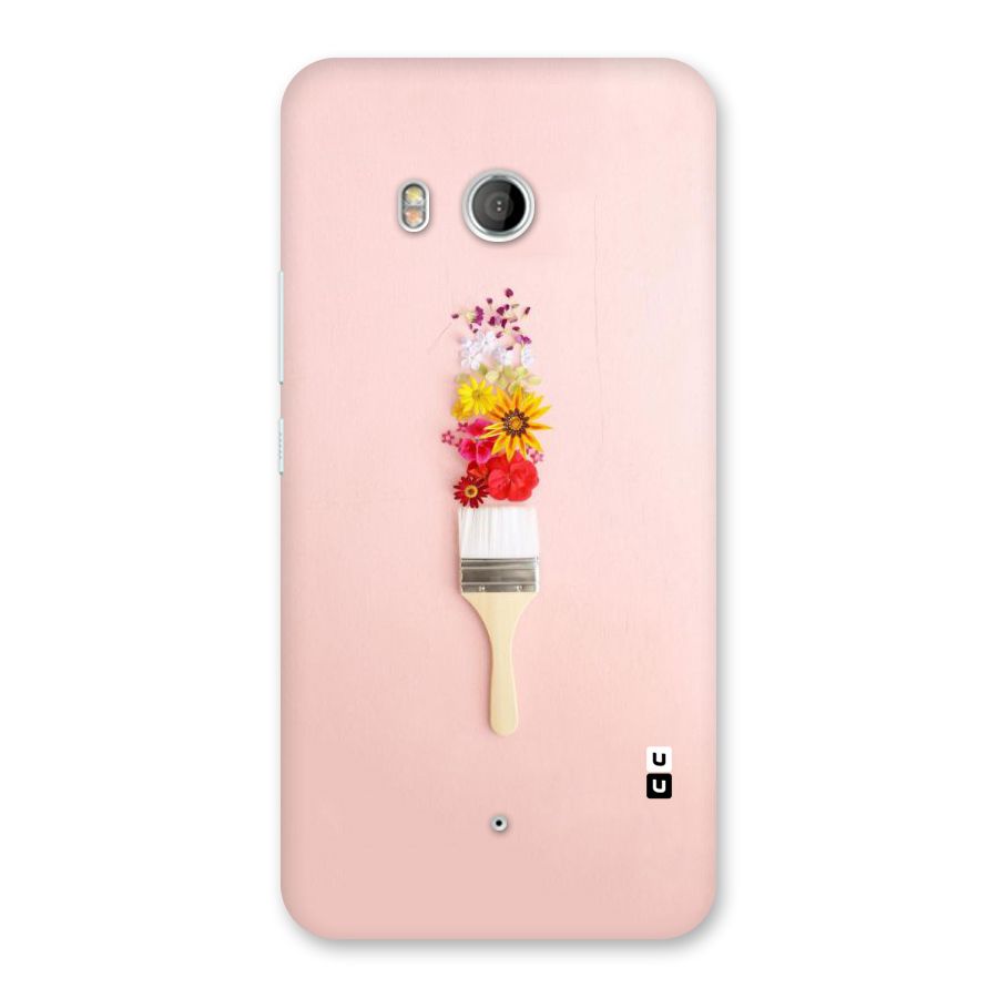 Painted Flowers Back Case for HTC U11