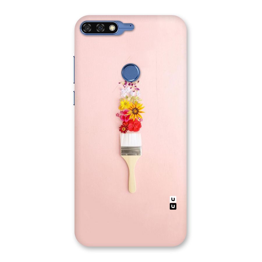 Painted Flowers Back Case for Honor 7C