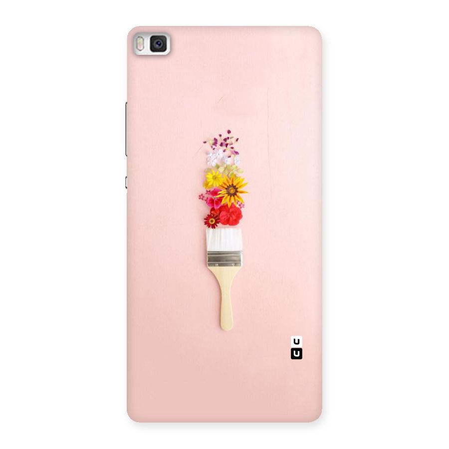 Painted Flowers Back Case for Huawei P8