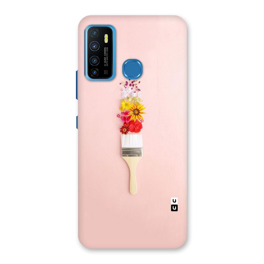 Painted Flowers Back Case for Infinix Hot 9