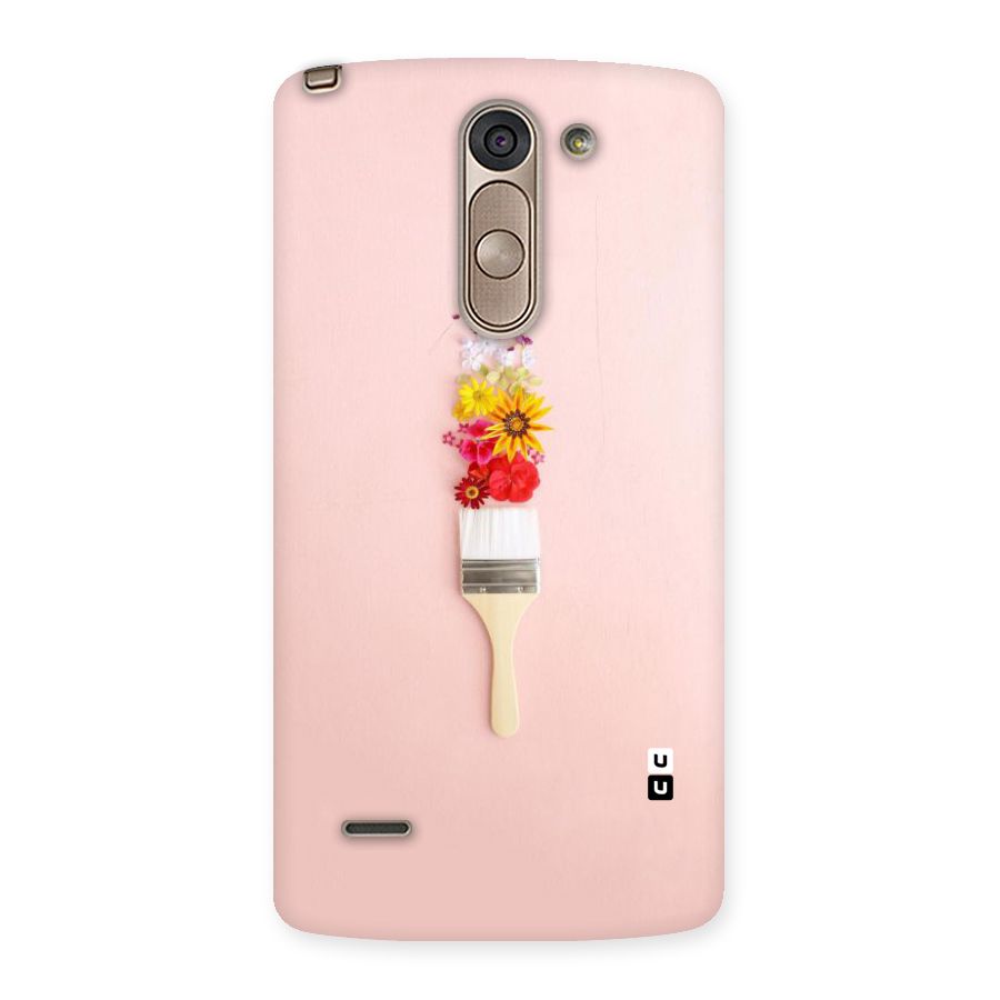 Painted Flowers Back Case for LG G3 Stylus