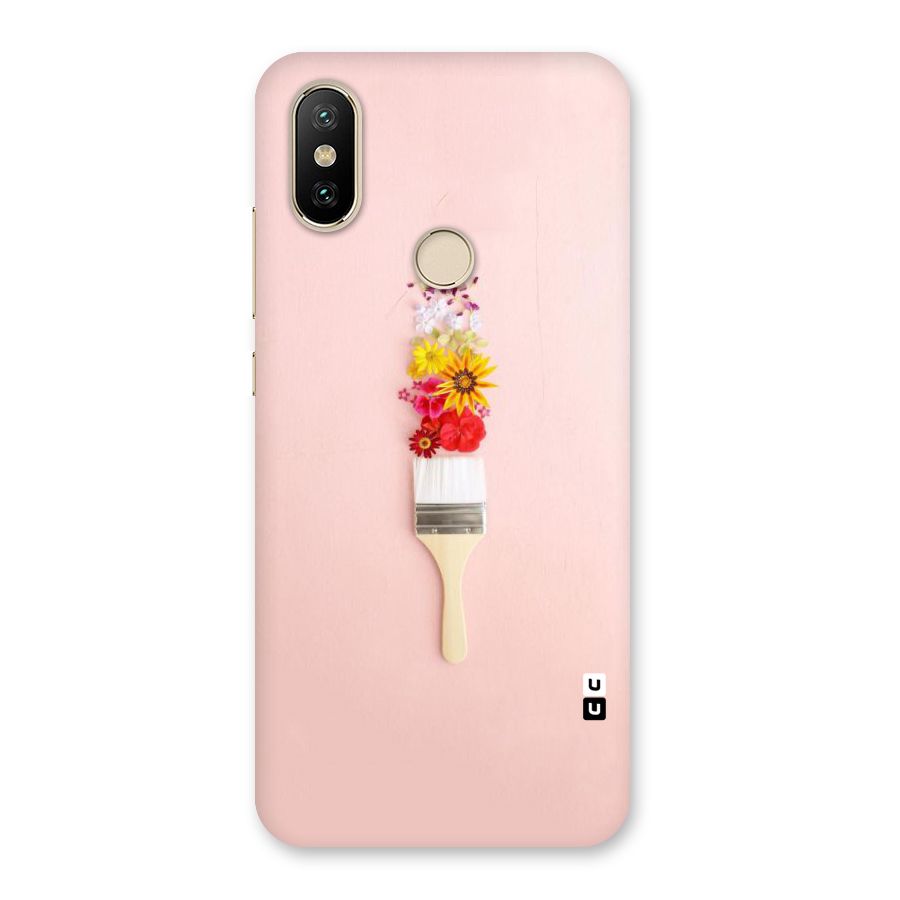 Painted Flowers Back Case for Mi A2
