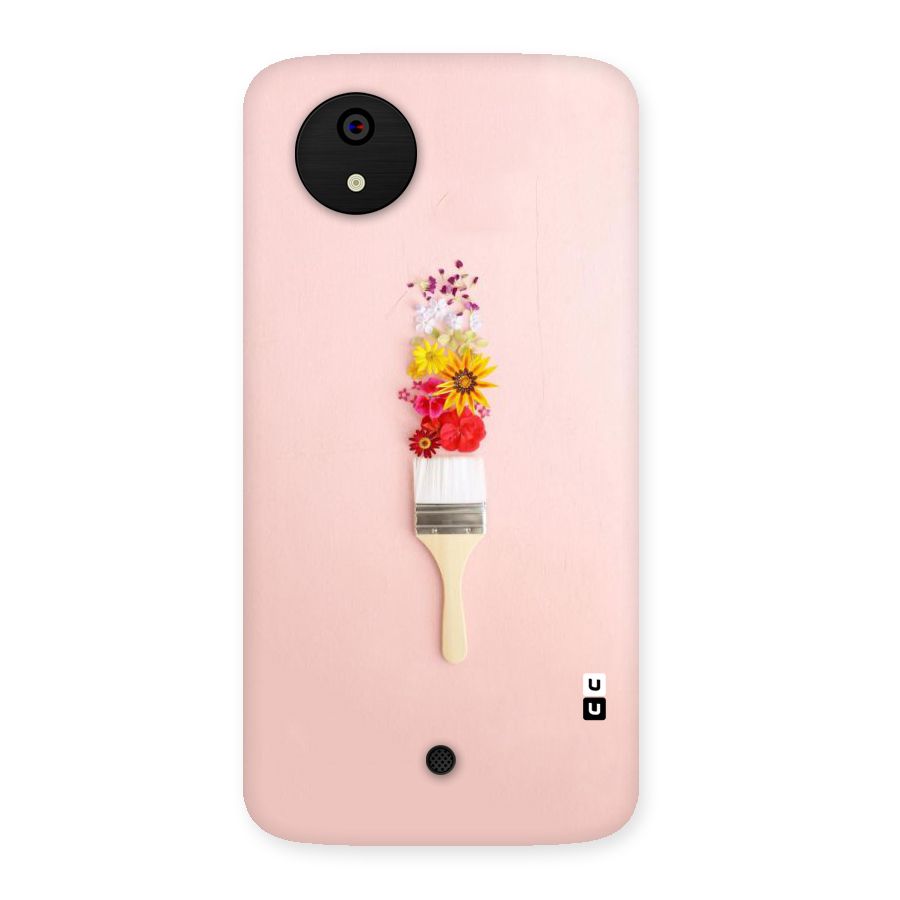 Painted Flowers Back Case for Micromax Canvas A1