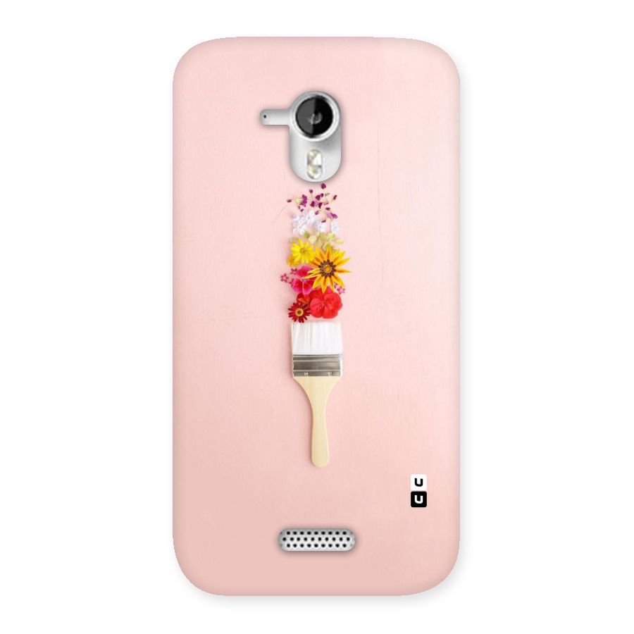 Painted Flowers Back Case for Micromax Canvas HD A116
