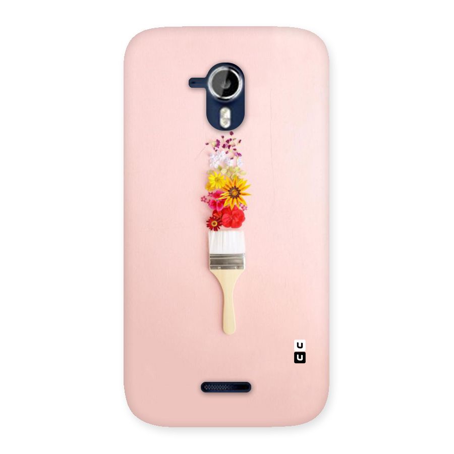 Painted Flowers Back Case for Micromax Canvas Magnus A117