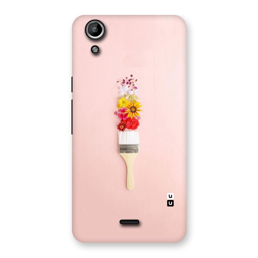 Painted Flowers Back Case for Micromax Canvas Selfie Lens Q345