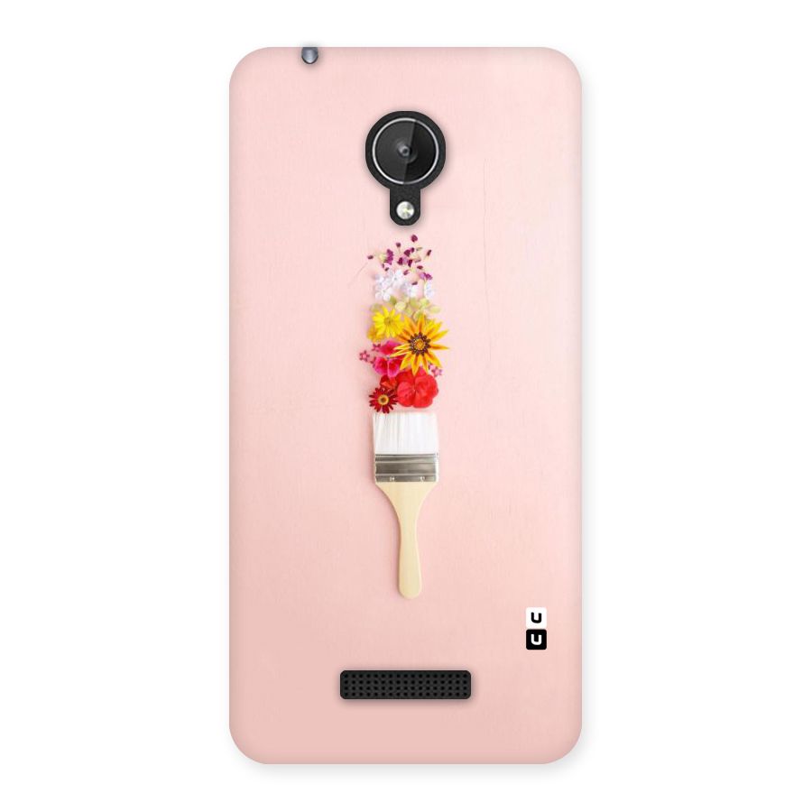 Painted Flowers Back Case for Micromax Canvas Spark Q380