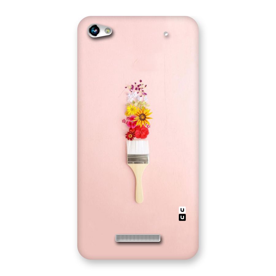 Painted Flowers Back Case for Micromax Hue 2
