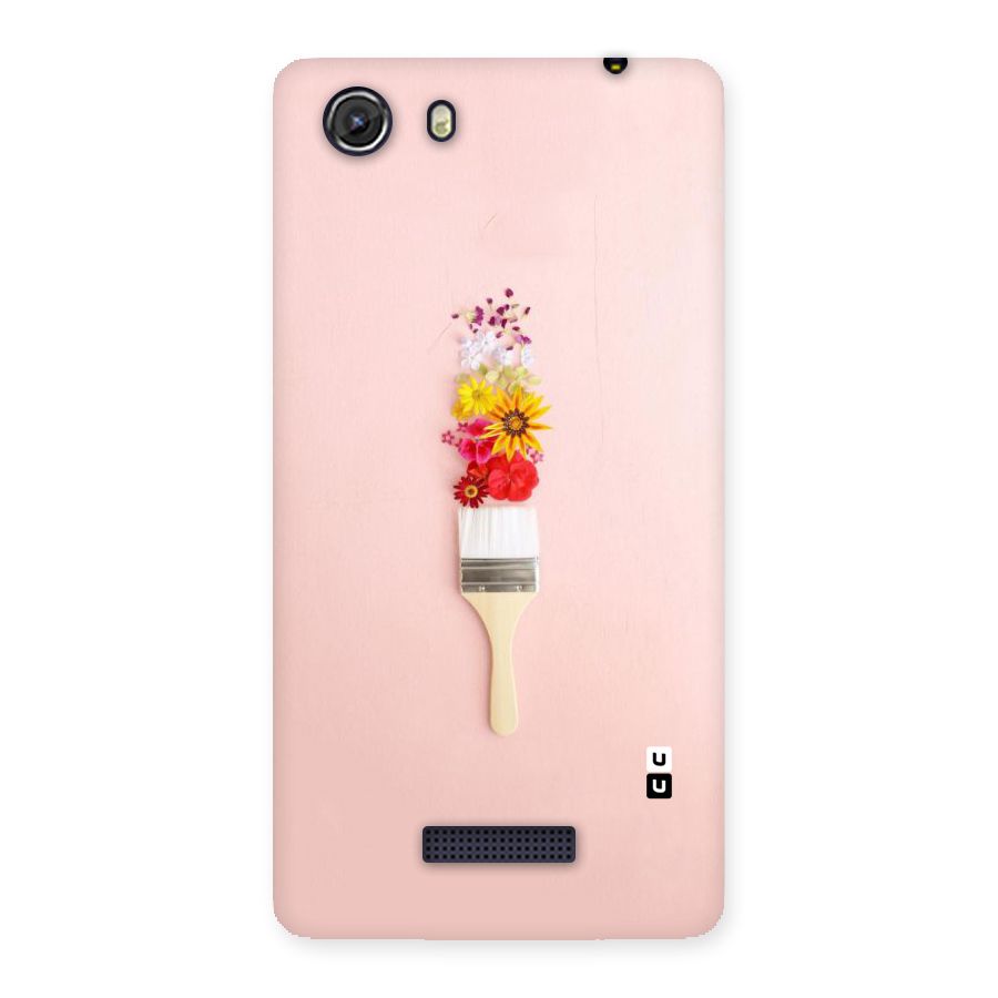 Painted Flowers Back Case for Micromax Unite 3