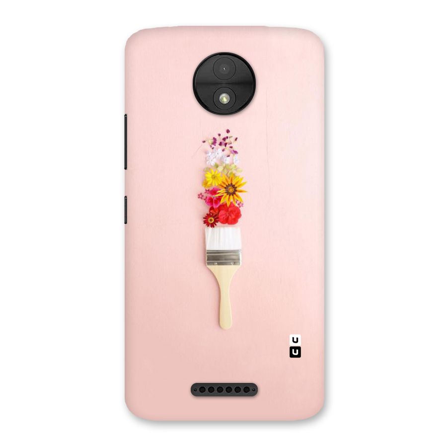 Painted Flowers Back Case for Moto C