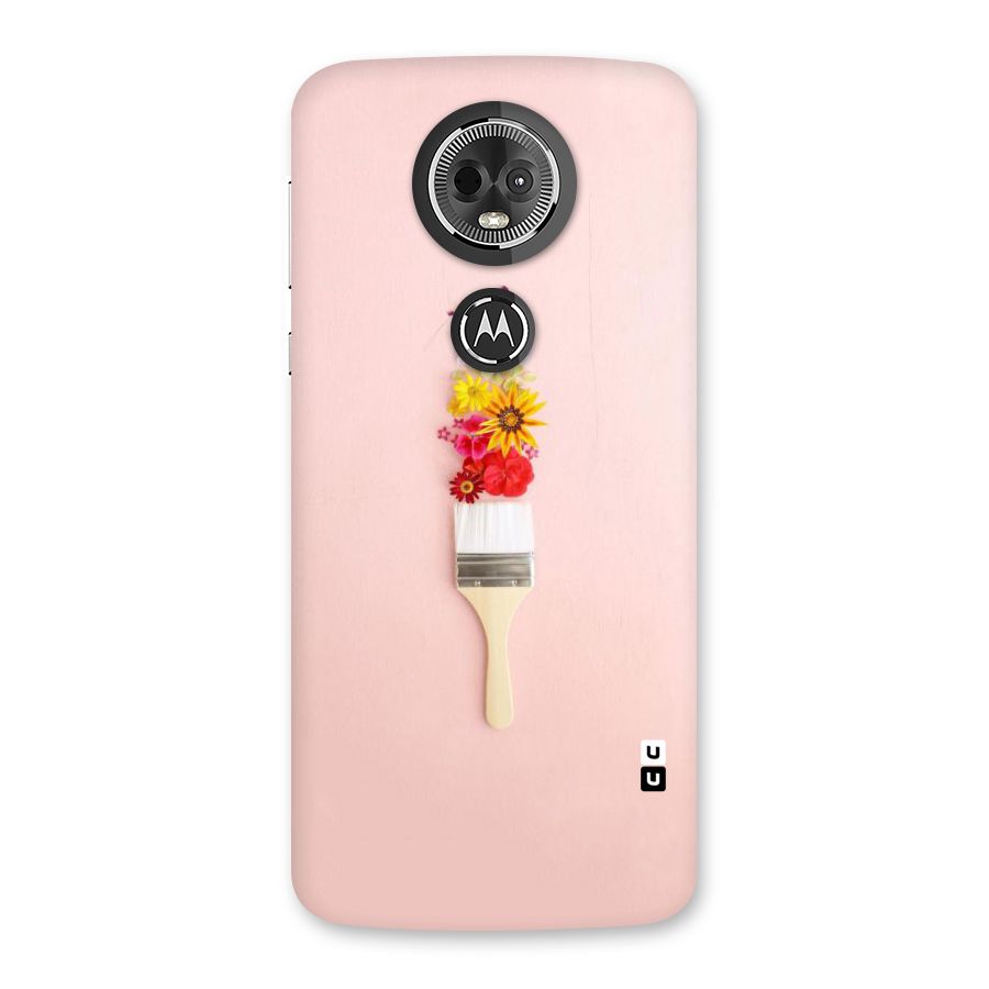 Painted Flowers Back Case for Moto E5 Plus
