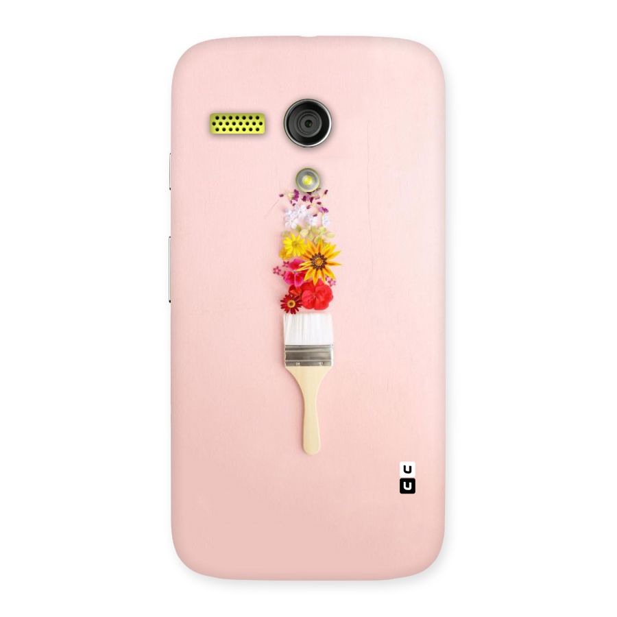 Painted Flowers Back Case for Moto G