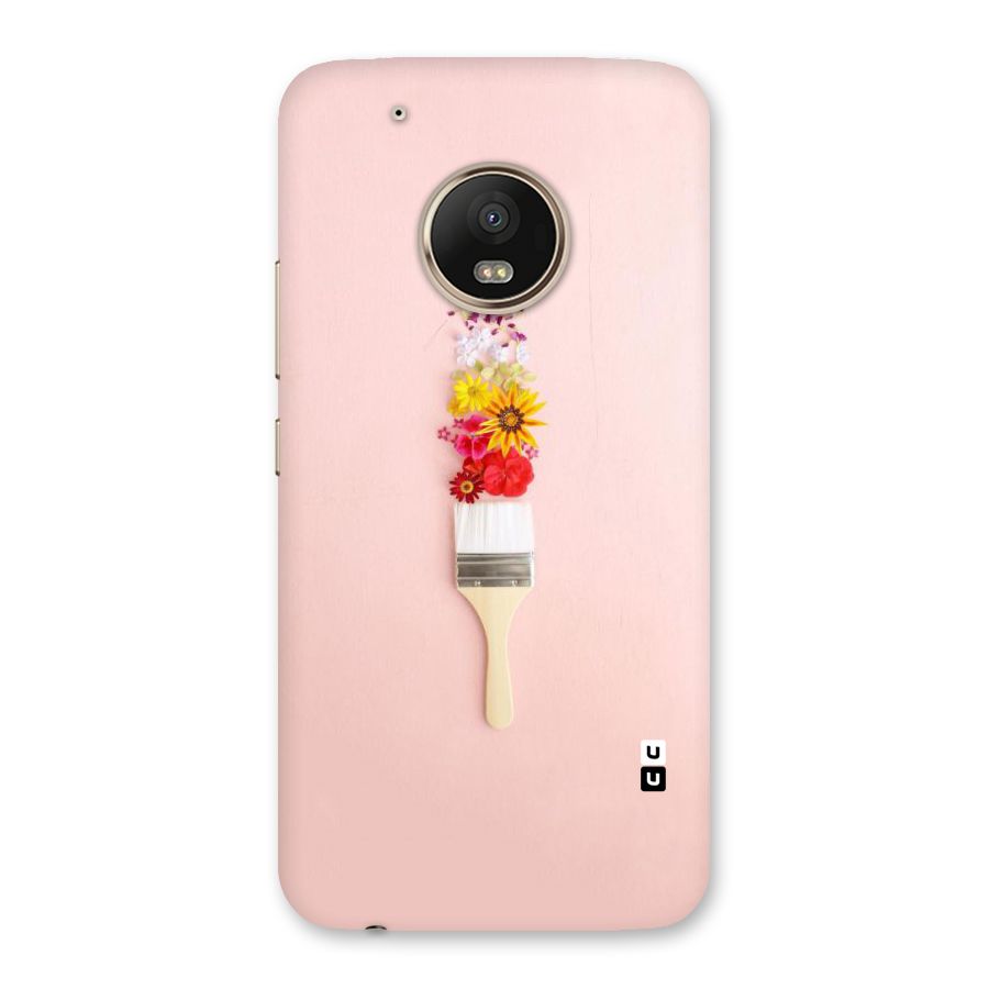 Painted Flowers Back Case for Moto G5 Plus