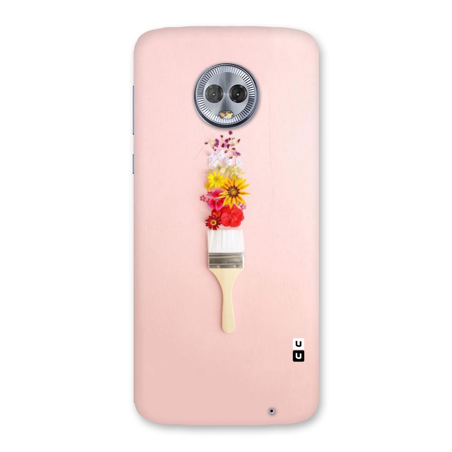 Painted Flowers Back Case for Moto G6 Plus
