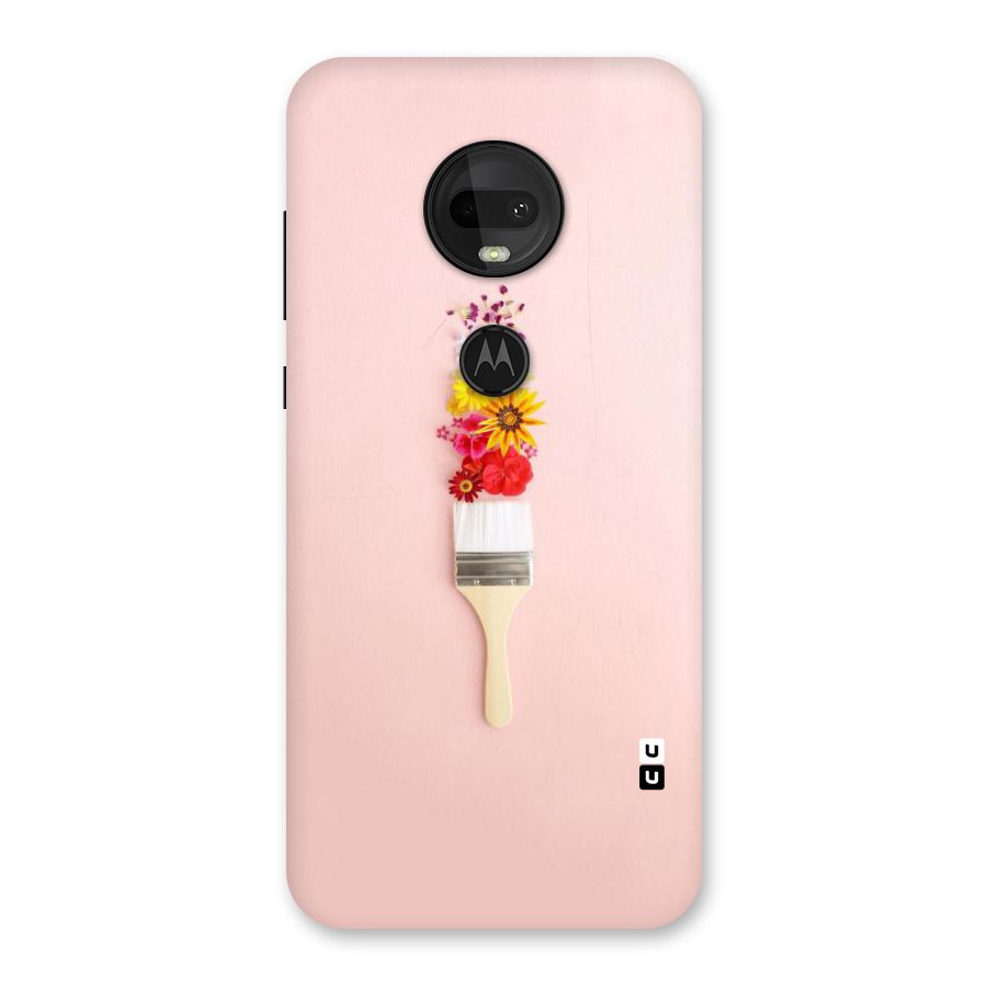 Painted Flowers Back Case for Moto G7