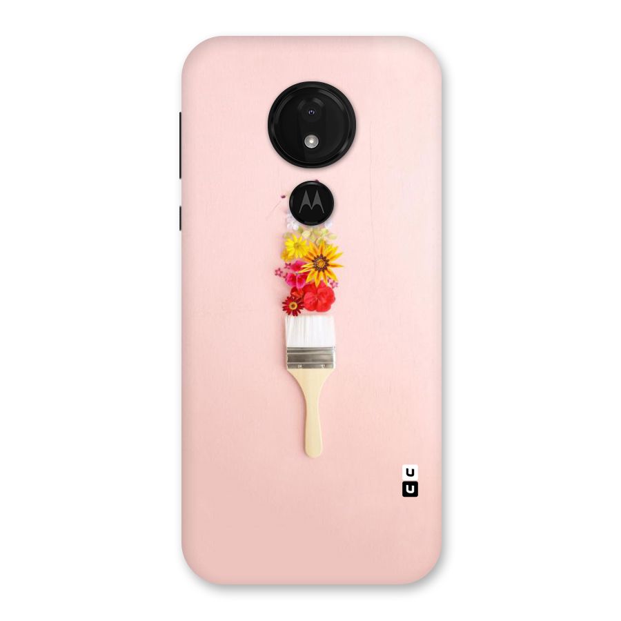 Painted Flowers Back Case for Moto G7 Power