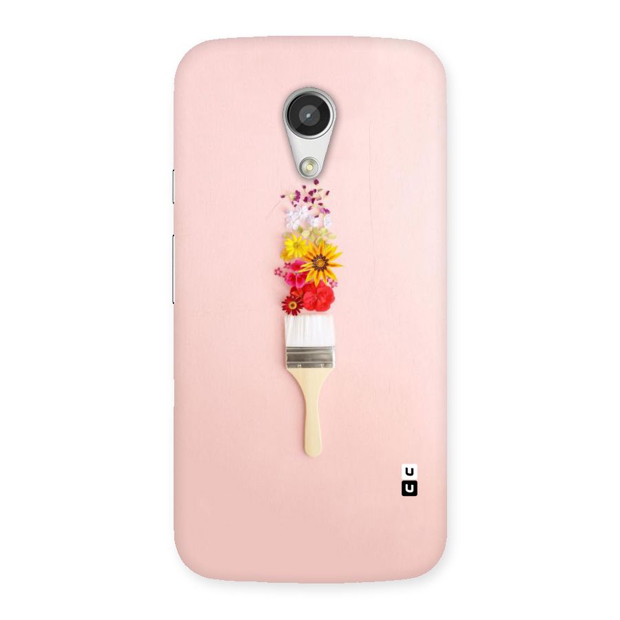 Painted Flowers Back Case for Moto G 2nd Gen