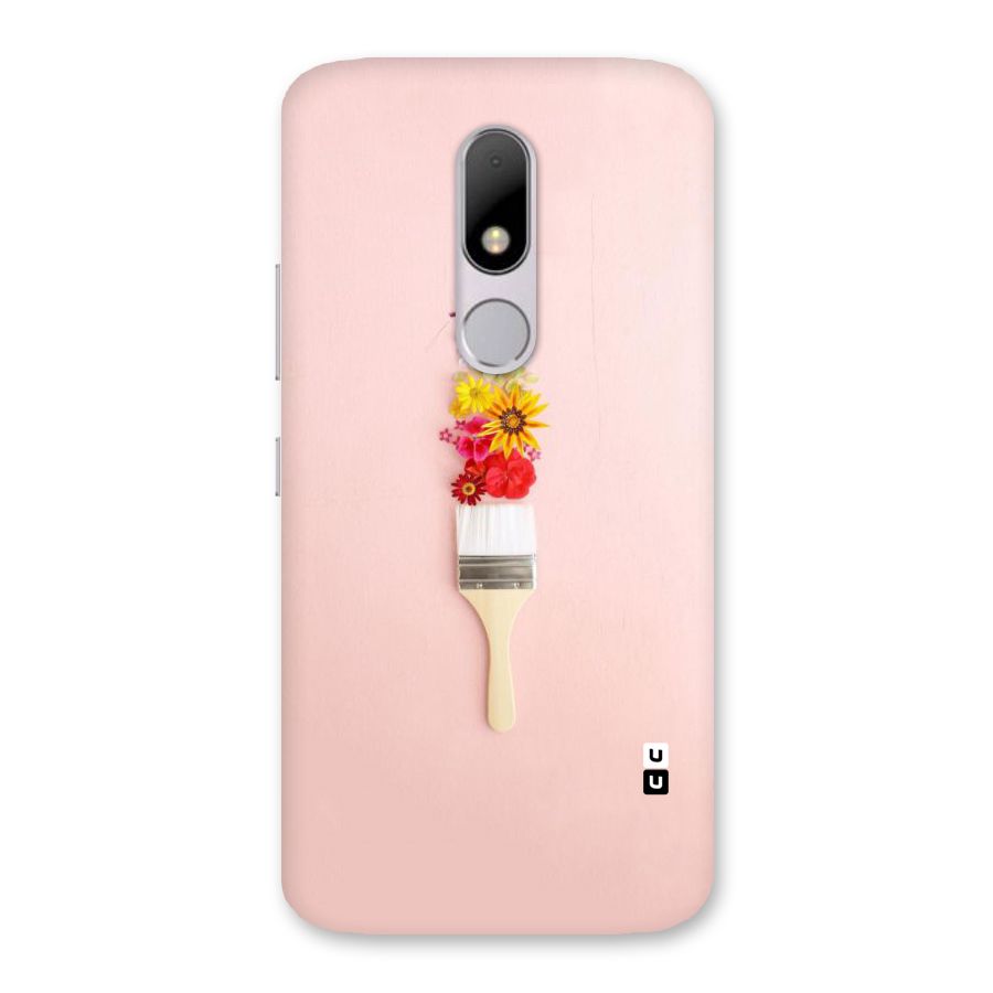 Painted Flowers Back Case for Moto M