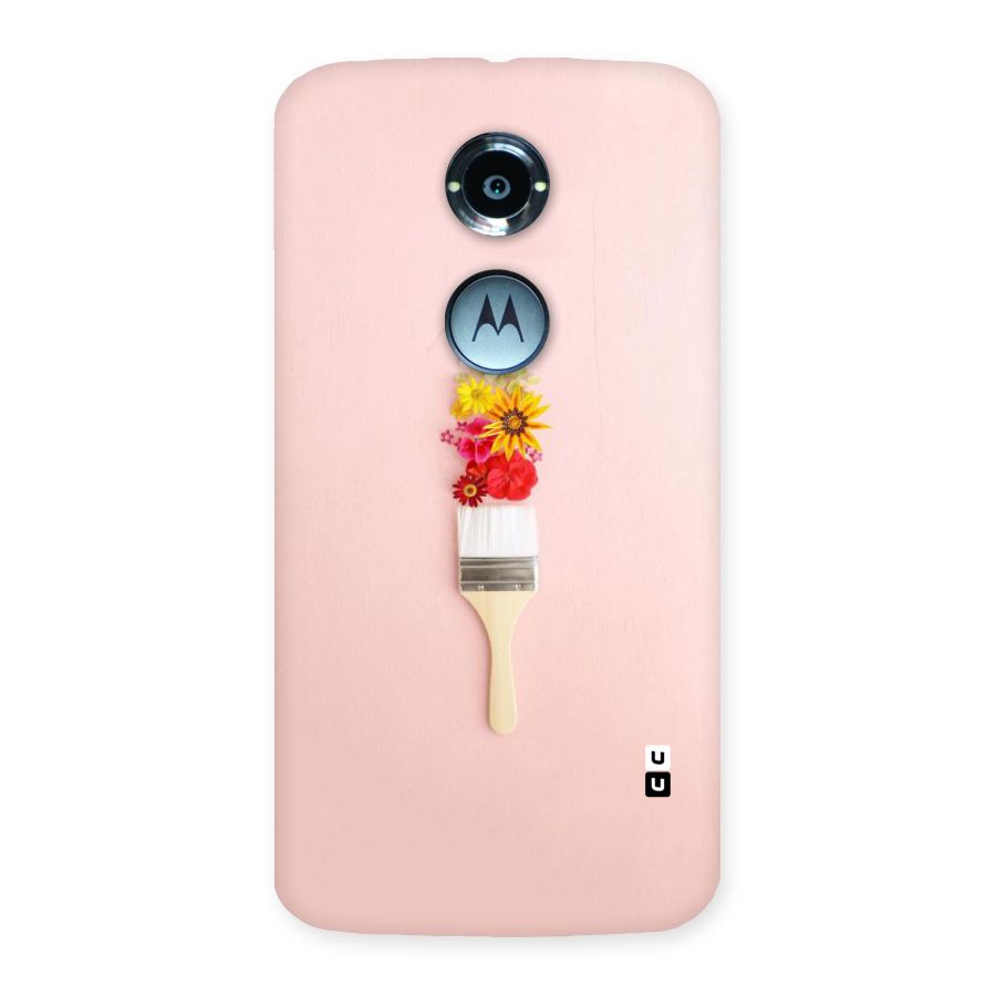 Painted Flowers Back Case for Moto X 2nd Gen