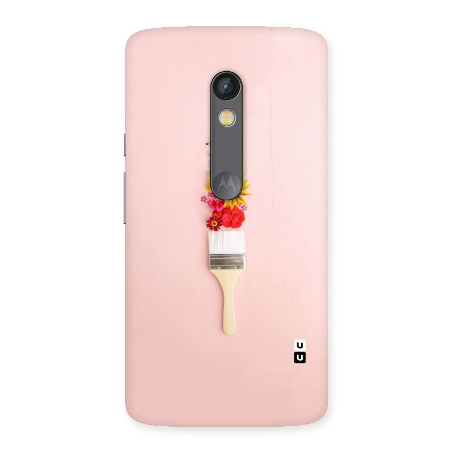 Painted Flowers Back Case for Moto X Play