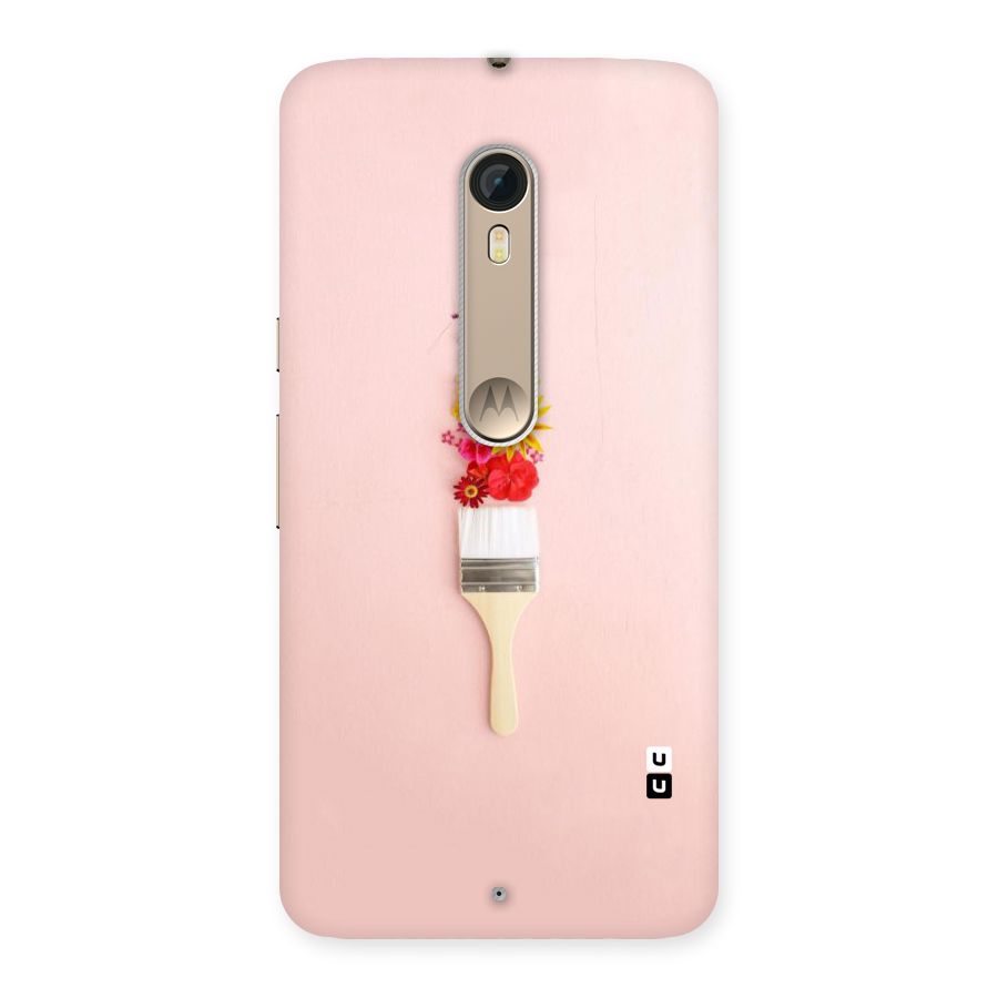 Painted Flowers Back Case for Motorola Moto X Style