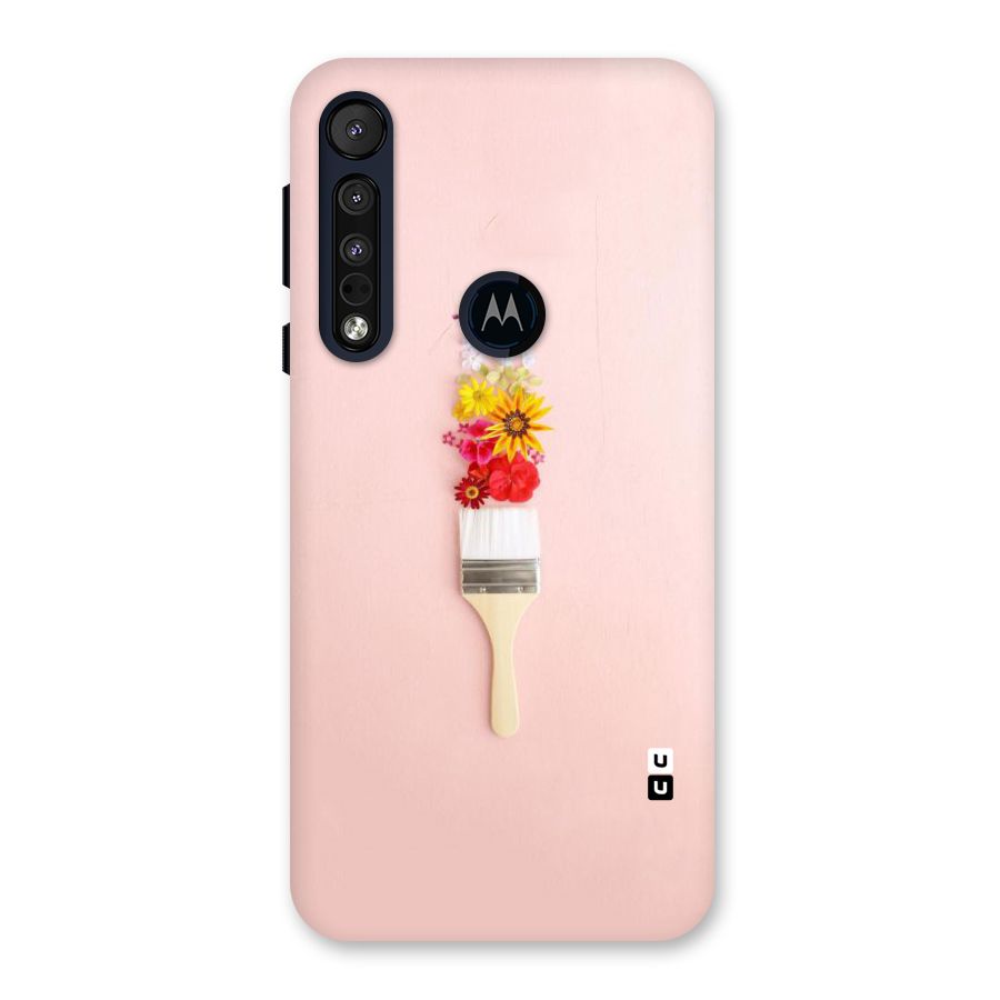 Painted Flowers Back Case for Motorola One Macro