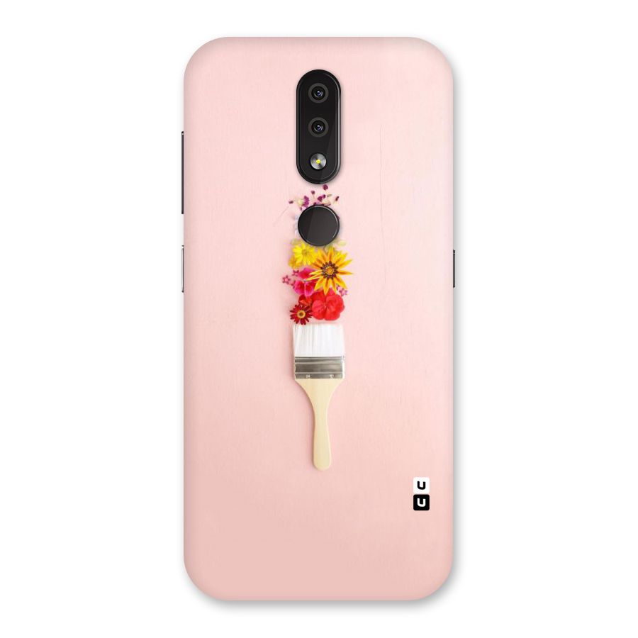 Painted Flowers Back Case for Nokia 4.2