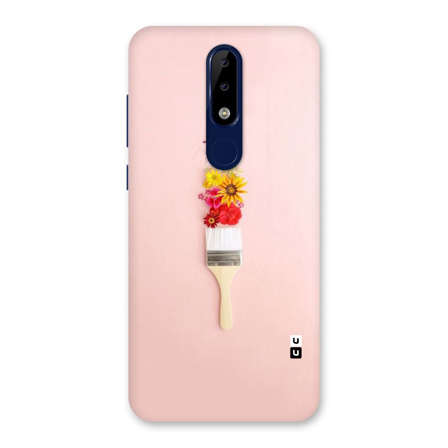 Painted Flowers Back Case for Nokia 5.1 Plus