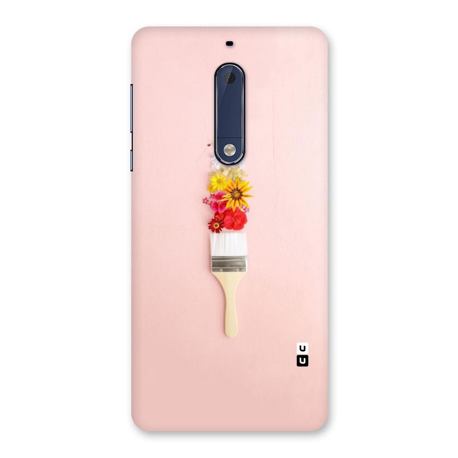 Painted Flowers Back Case for Nokia 5