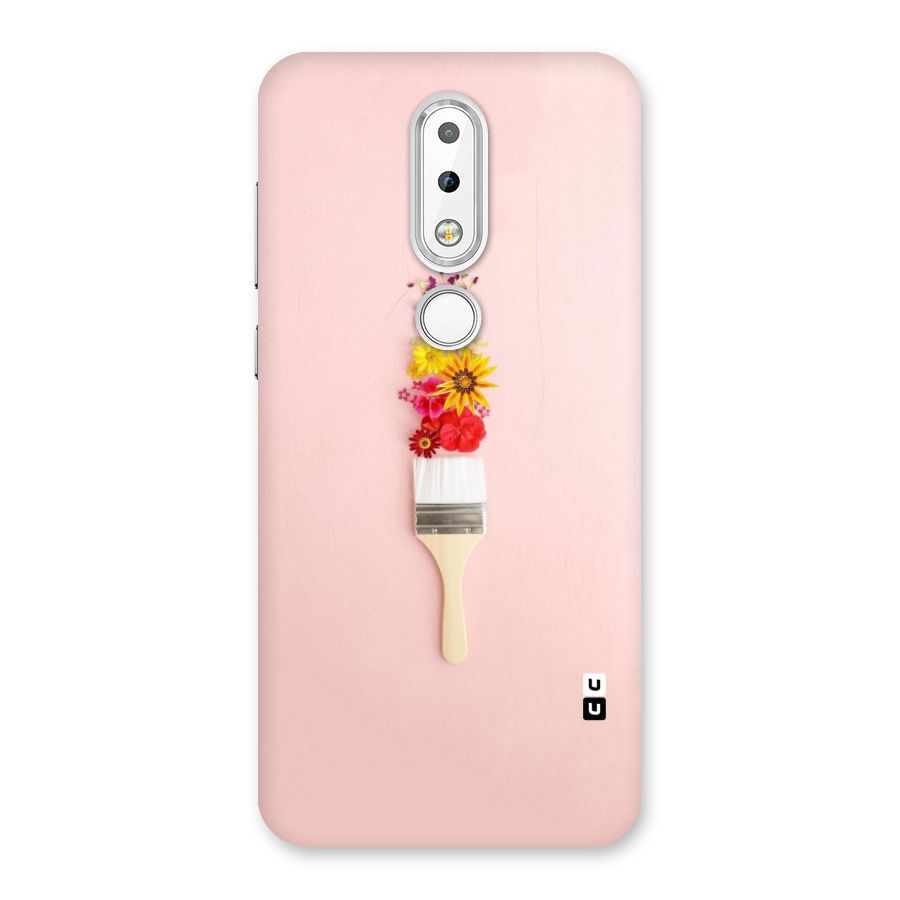 Painted Flowers Back Case for Nokia 6.1 Plus