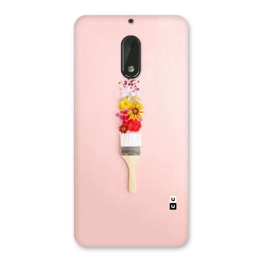 Painted Flowers Back Case for Nokia 6