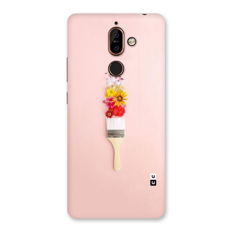 Painted Flowers Back Case for Nokia 7 Plus