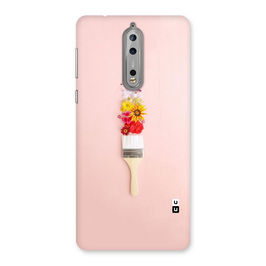 Painted Flowers Back Case for Nokia 8