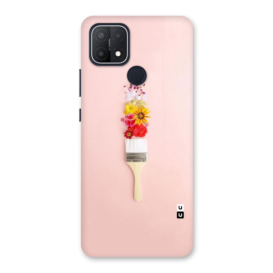 Painted Flowers Back Case for Oppo A15s