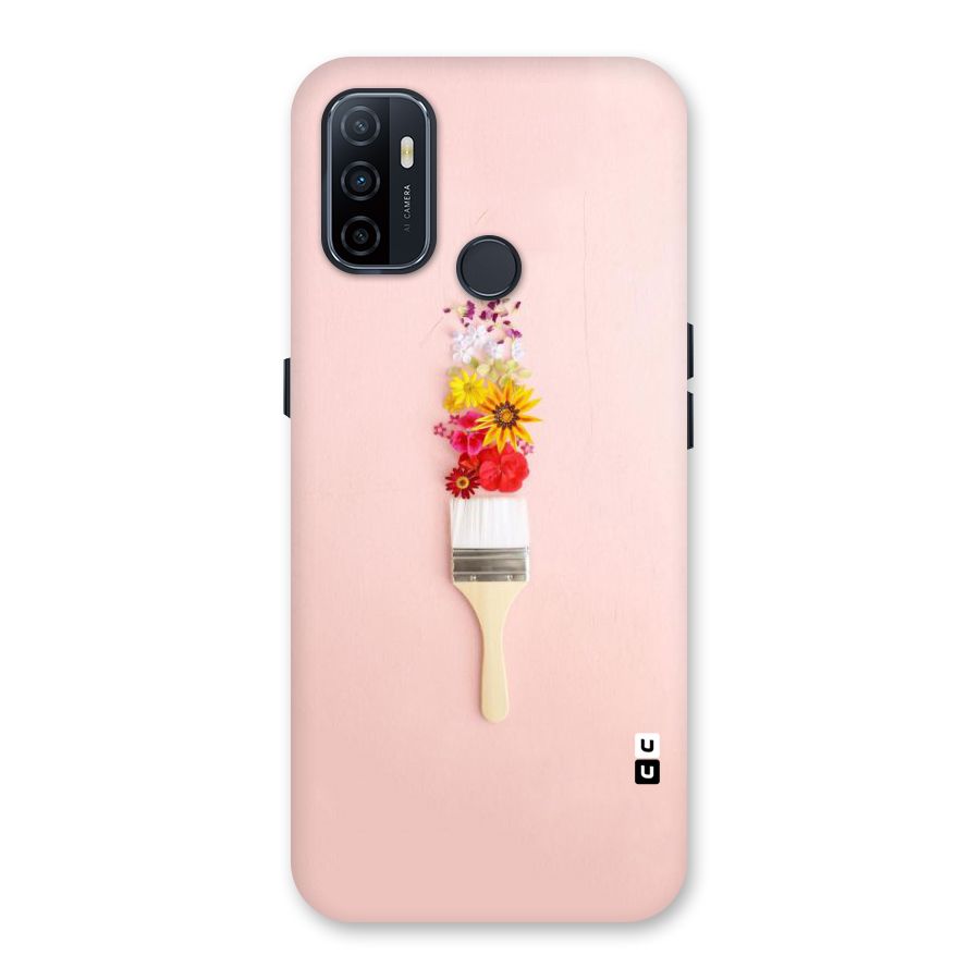 Painted Flowers Back Case for Oppo A32